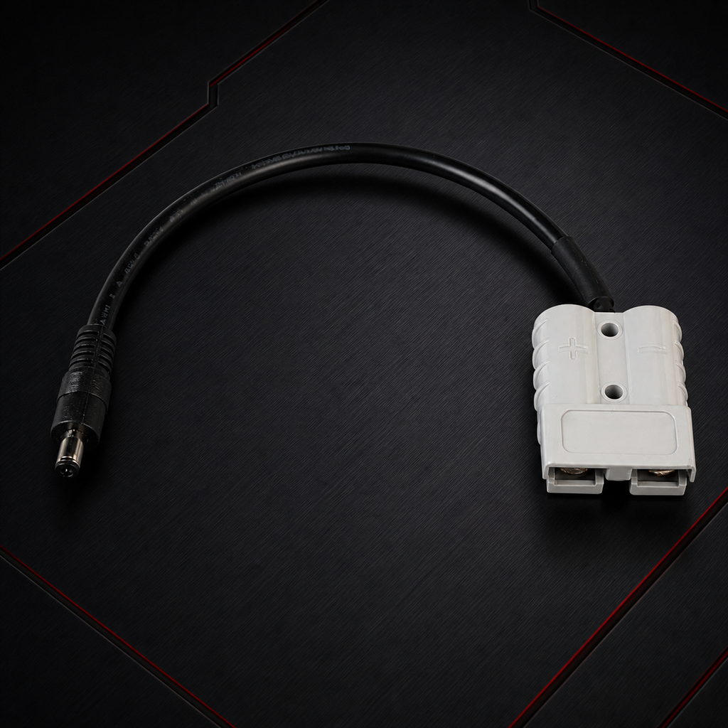 AP-5521 Plug 50A /DC 200mm Length Black Round Cable 6mm OD Power Plug Extension Cable