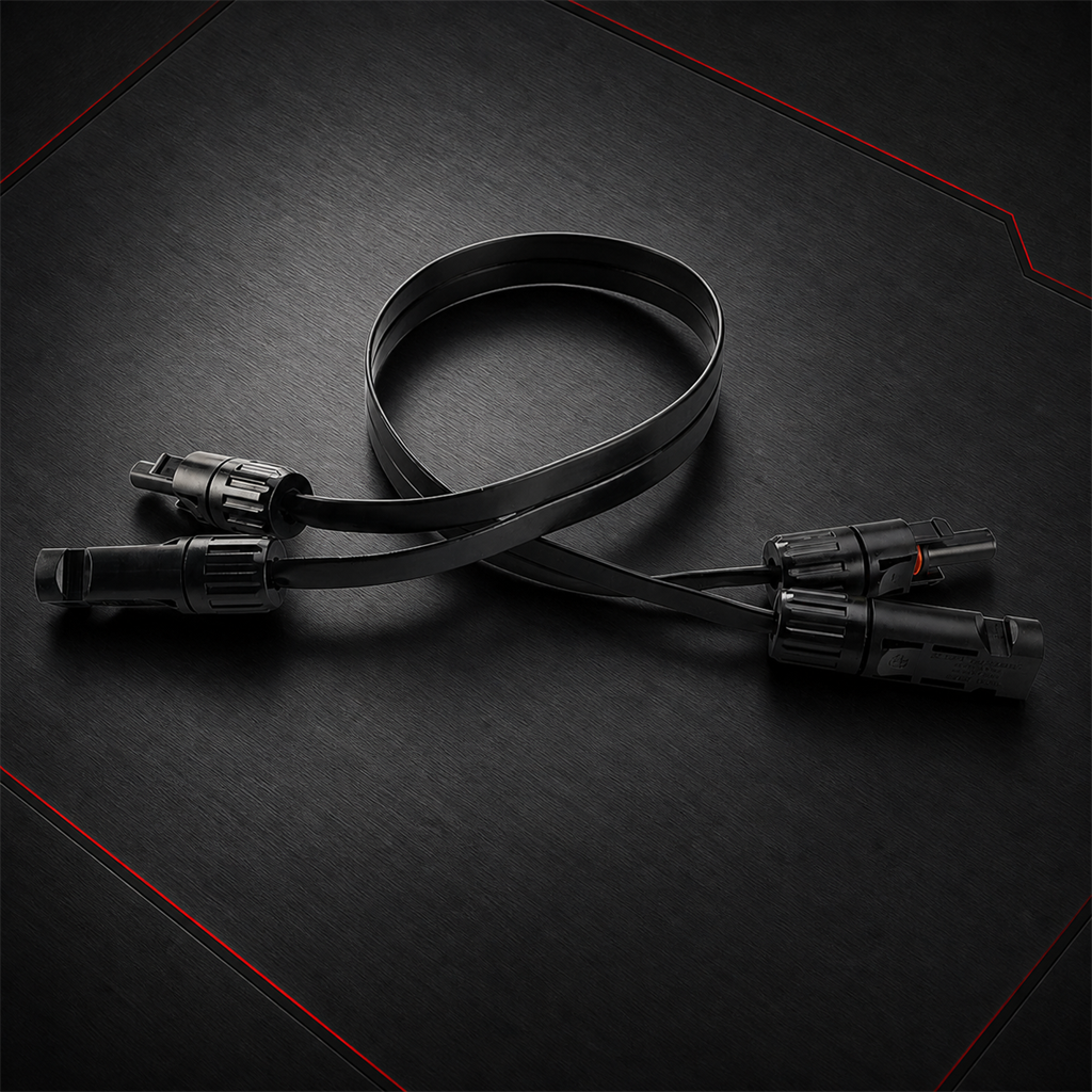 Waterproof 30cm 4MM² Length Dual PVC Flat Solar Extension Cable Windows Door Through MC Connector Cable