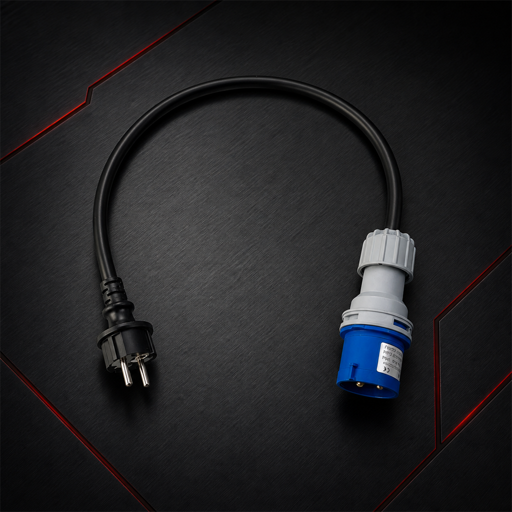Heavy Duty Industrial 3 Phase 16A CEE Male to Schuko Plug Socket EV Charger Charging Converter Extension Cable for Caravan