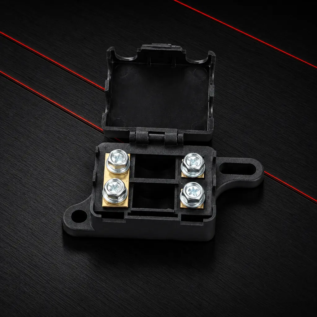 Nylon Base Mini 2 Circuit 2P 2-way Bolt ANS Automobile Midi Fuse Box Base Holder for RV Car Boat Electronic Equipment
