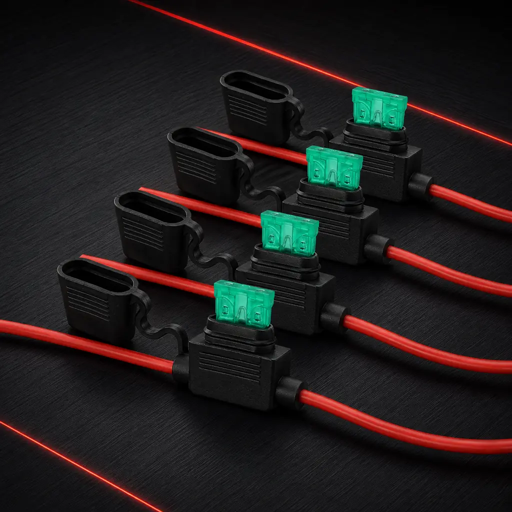 12 16AWG Mini Inline Add-a-circuit MTA Auto Medium Car Battery Lead Maxi Fuse Holder 10 25 30A ATC ATO Blade Fuse Cable Socket
