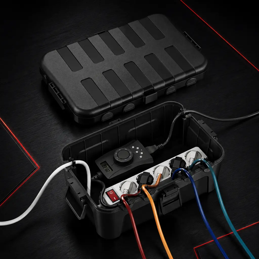 Large Outdoor PP Electrical Box IP54 Waterproof Extension Cord Cover Weatherproof for Protect Outlet Plug Socket