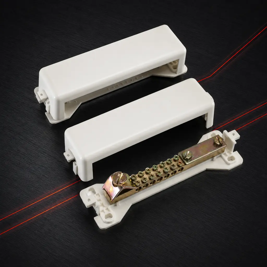 165A DC H57 Brass PA66 Base Galvanised Steel Block Electrical Bus Bar Box for Battery Link Power Distribution