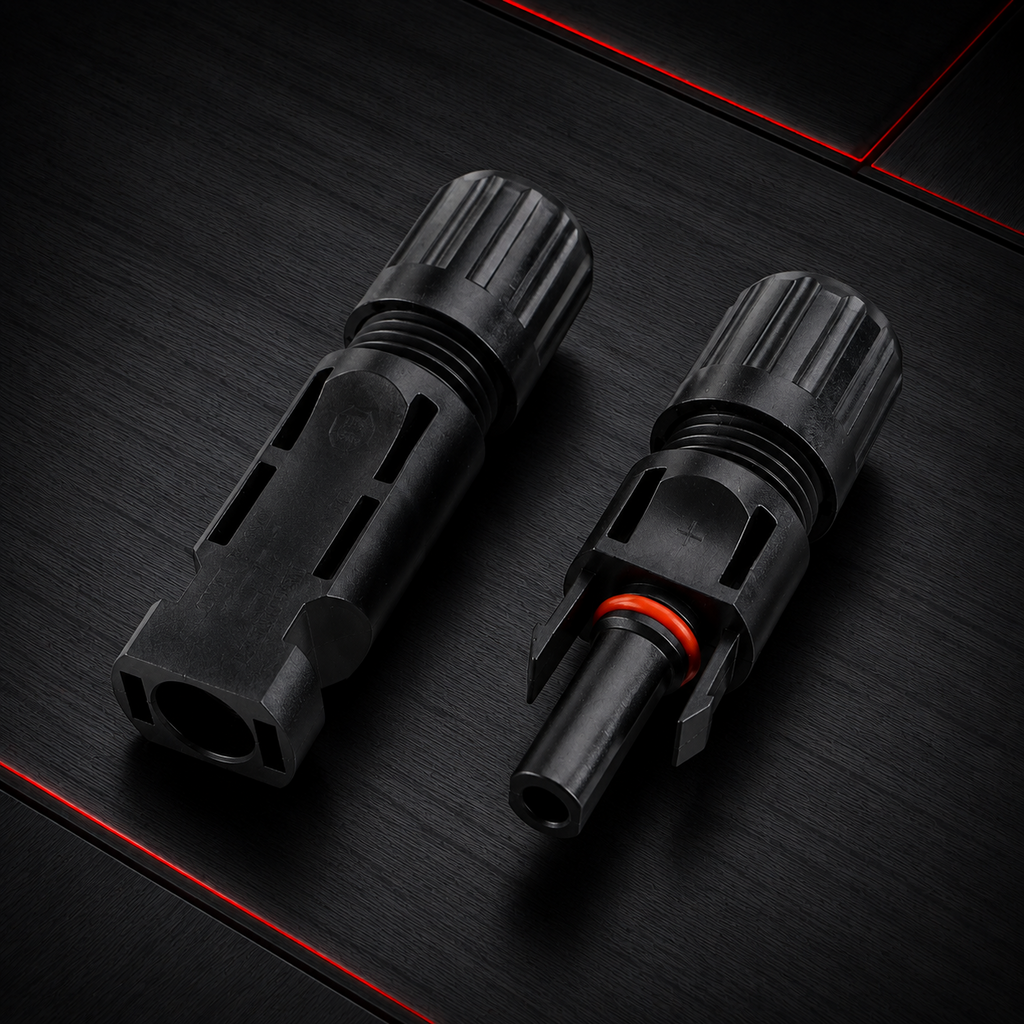 Male & Female Solar Cable Connectors IP67 Waterproof 100V 30A Compatible Cable for 2.5/4/6 mm
