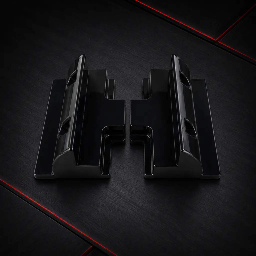180mm Black Anti UV ABS Solar Panel Side Mounting Brackets Spoiler for Roof Mount Boat Yacht