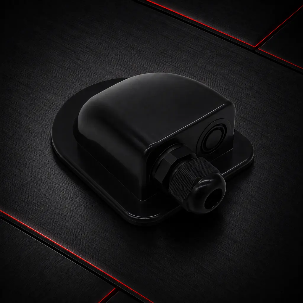 Outdoor Waterproof ABS Plastic Black Single Solar Cable Glands Plate Systems for Caravan RV Marine