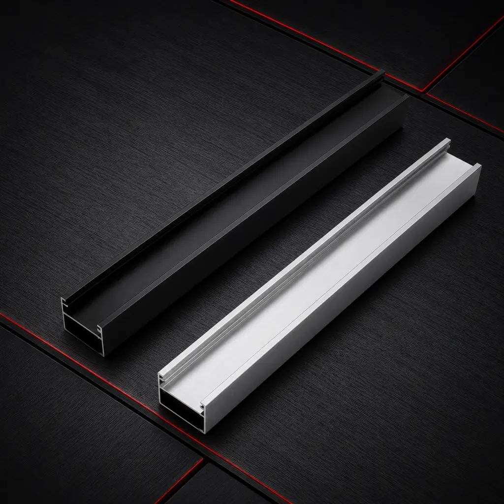 Aluminum Silver Black Twin Pack Solar Panel Mounting Rails Brackets Rails Structure for Solar System Marine Automotive