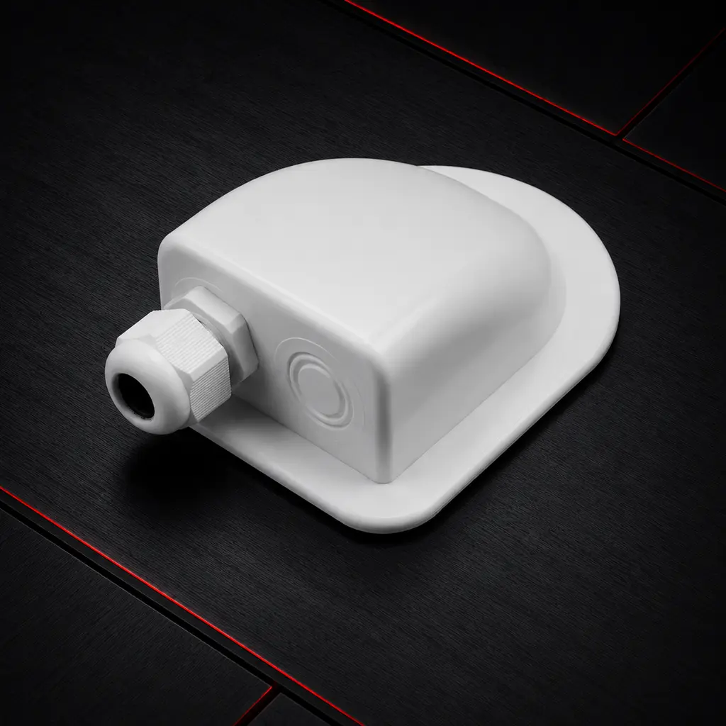 White Single/Double IP66 Waterproof UV Resistance ABS Solar Mounting Bracket Cable Entry Gland for Caravan RV Boat Motorhome