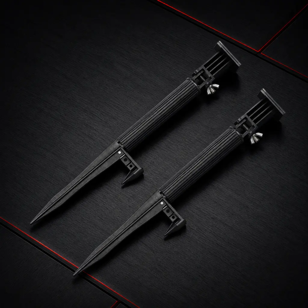 Dripper Stake Adjustable Black Standard Solar Panel Mounting Bracket UV Resistant ABS Ground Mounted for Solar Power Panel