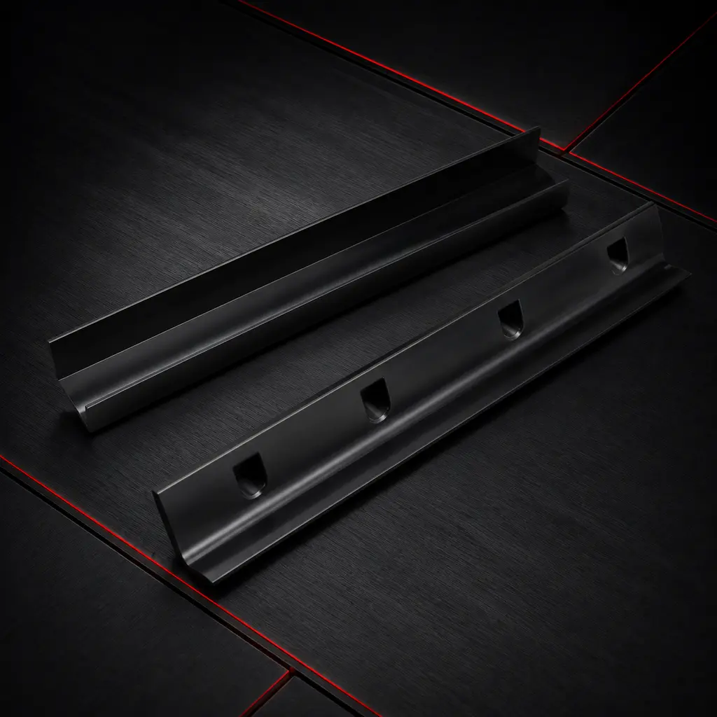 Standard Anti UV ABS 550mm Black Side Spoilers Solar Panel Mounting Bracket for Roof Mounted RV