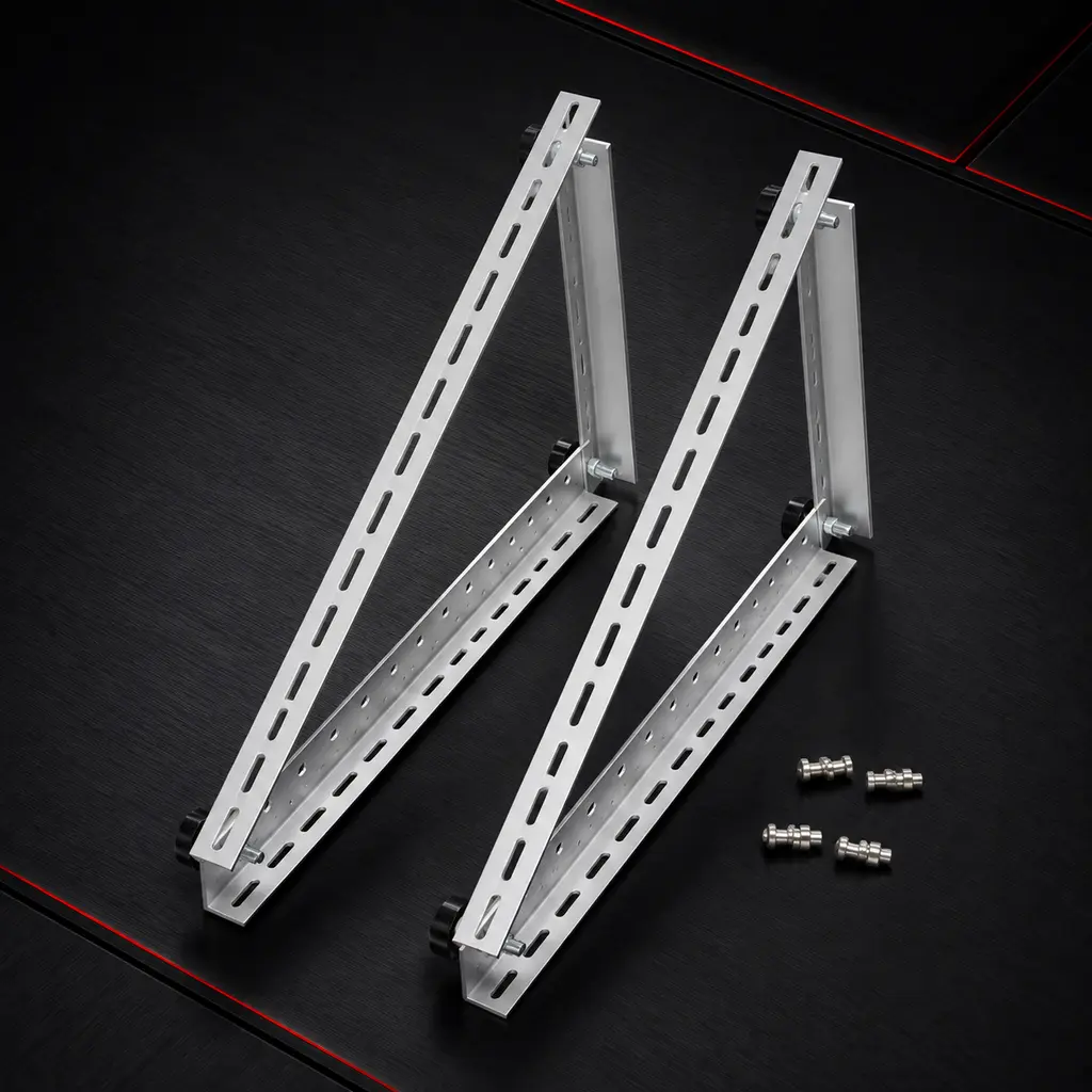 712mm 300W Rotating Adjustable Triangle RV Rack Folding Tilt Solar Panel Mounting Bracket Stand for RV Solar Panel Roof Mounting