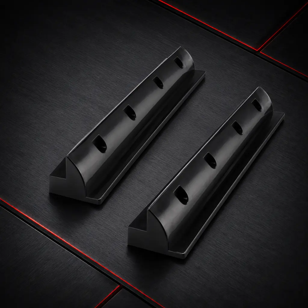 Heavy Duty Standard ABS 530mm Black Side Spoilers Solar Panel Mounting Bracket for Roof Mounted RV 2pcs/sets