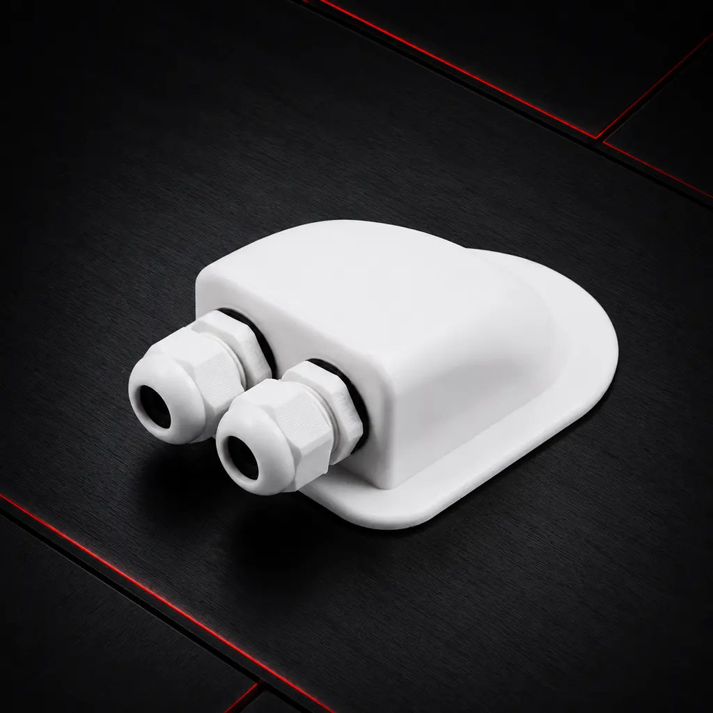 Waterproof ABS on RV/Campervan/Boat Double Cable Entry Gland for Solar Project