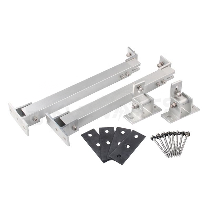 Outdoor Rotating Adjustable Metal Solar Panel Metal Mounting Aluminum Rail Solar Panel Wall Mounting Bracket Stand