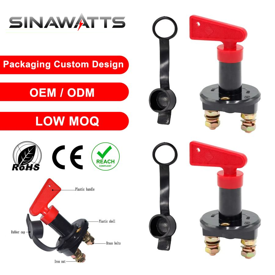 Battery Disconnect Switches 12-48V Battery Kill Switches Isolator Cut OFF Power for Marine Car Boat RV ATV Automotive Vehicles
