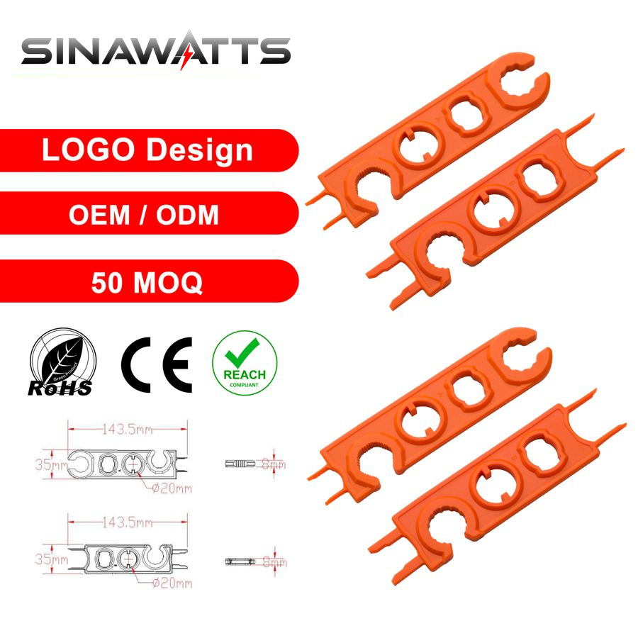 2pcs Multifunction PA Plastic Solar PV MC Connector Tool Spanners Solar Wrench Hand Tool for Solar System