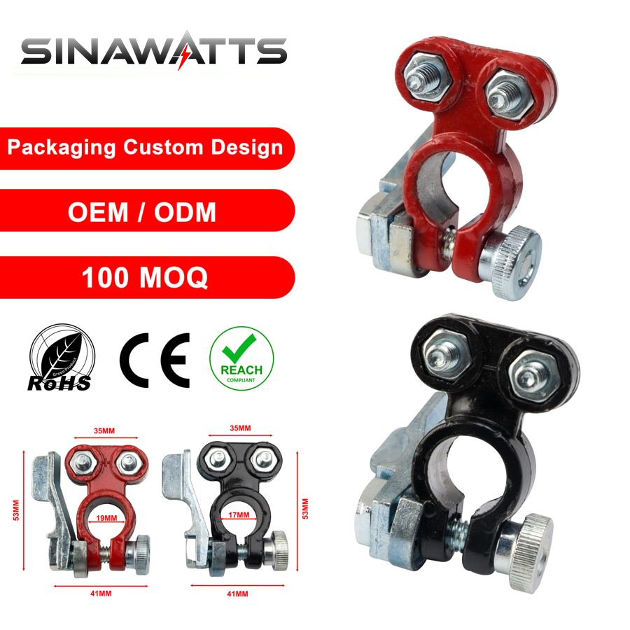 Quick Release Adjustment Disconnect Removable Lead Alloy Heavy Duty Car Lithium Battery Post Pole Terminal Connectors Adapters