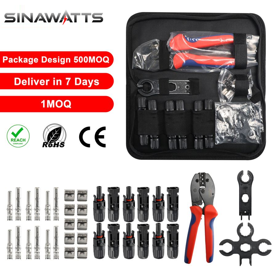Stock Available CE Certification Solar Energy PV Crimping Tool Kit Wire Stripper Electrical Tool Set MC Connector for PV Systems