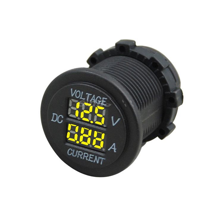 12V/24V Digital Voltmeter and Ammeter Power Waterproof Extension Socket Power Outlet Socket for Car Boat Marine