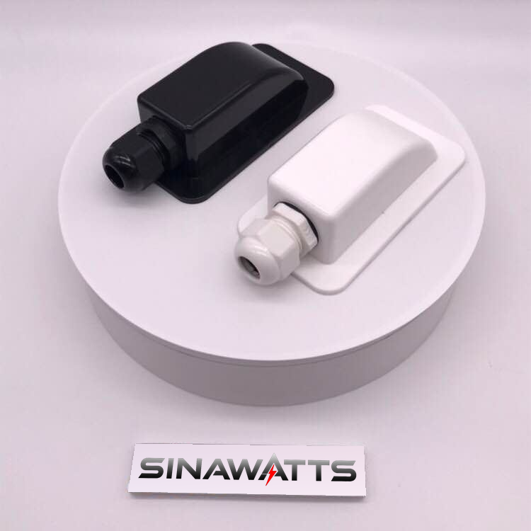 White All Cable UV Resistant ABS Single Waterproof Solar Rubber Cable Entry Boot for Caravan RV Boat Motorhome Yacht