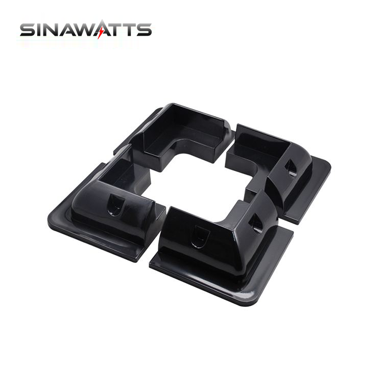 4 Corner Drill-free UV-Resistant Solar Panel Mounting Brackets for RV Marine Flat Roof Camping Van and Caravan