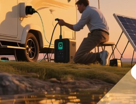 RV solar setup powered by sinasolar cables